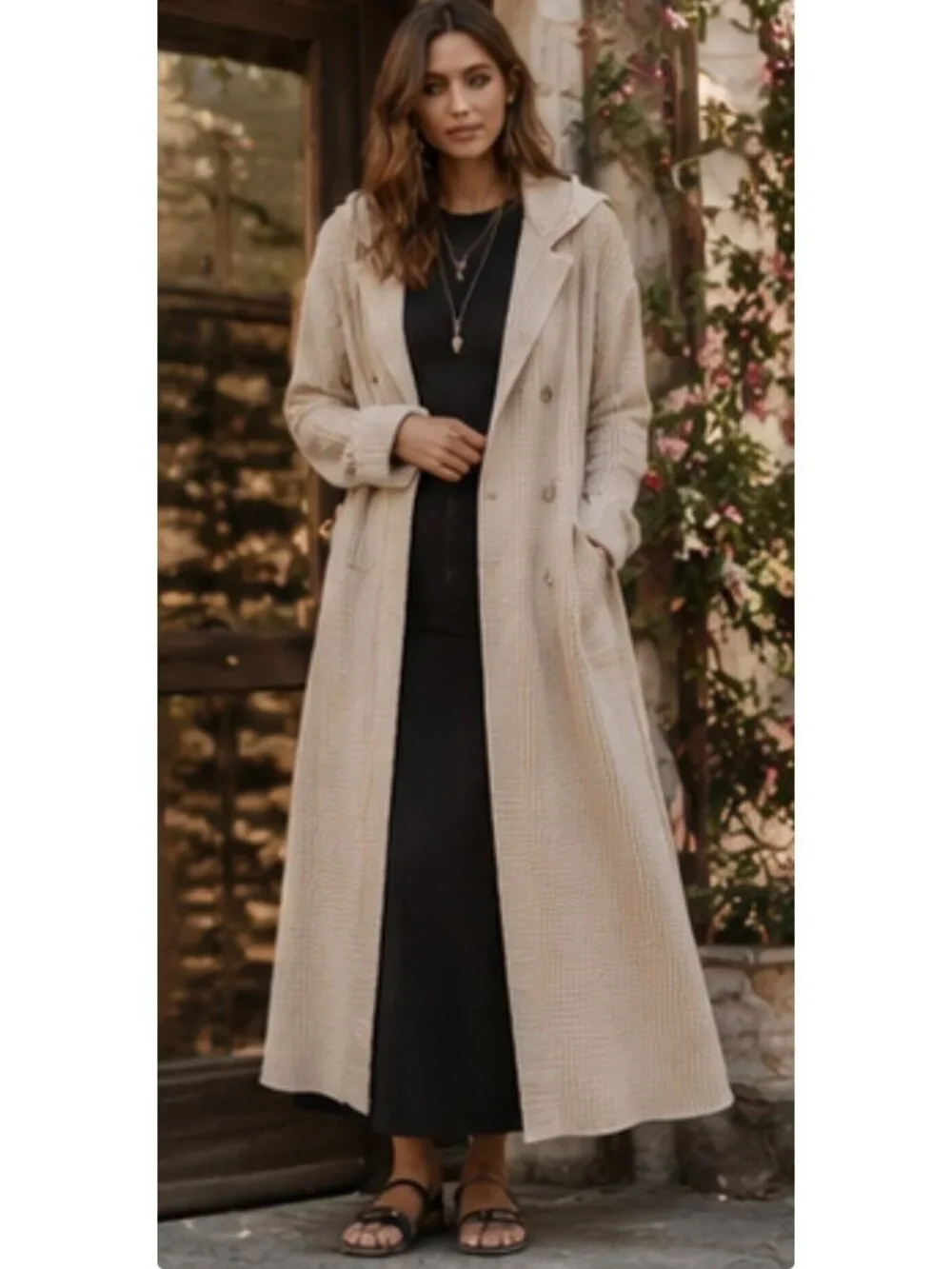 Free People One Landon Trench Coat In Sand Size Medium New With Tag